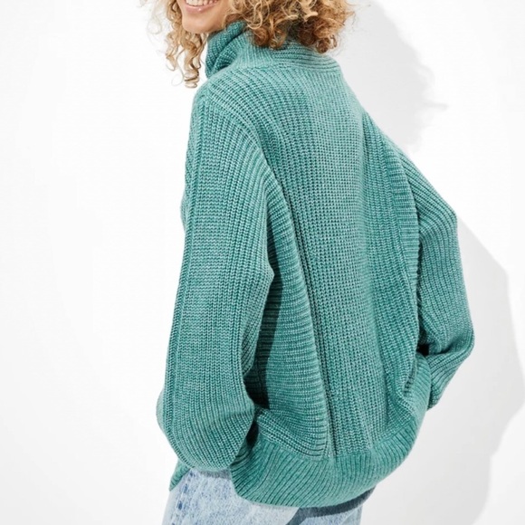 AEO Oversized Dreamspun Turtleneck Sweater Top XS - Picture 4 of 9